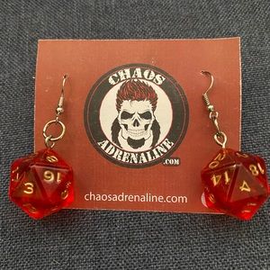 D & D dice earrings